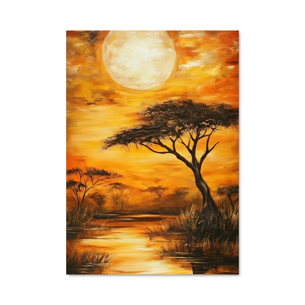 Poster Coucher de Soleil Acacia