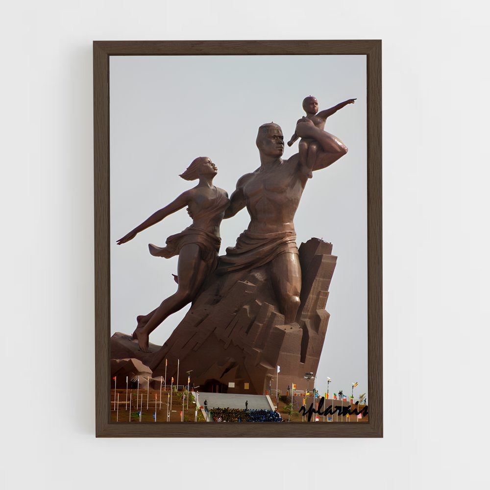 ap-african renaissance monument-6 cadre Bois foncé