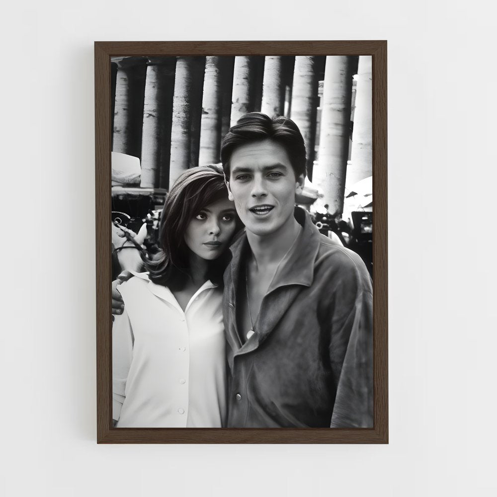 ap-alain delon-5 cadre Bois foncé