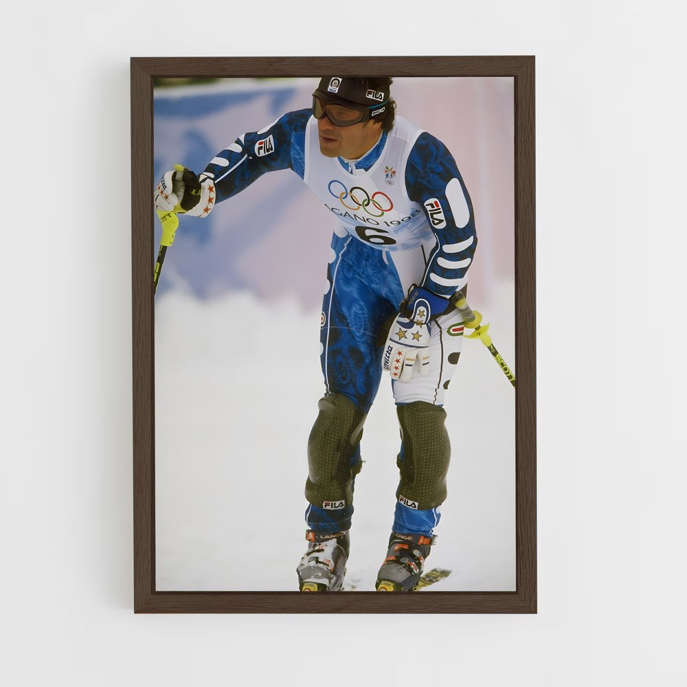ap-alberto tomba-1 cadre Bois foncé