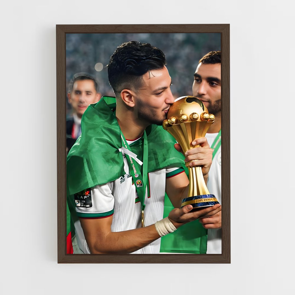 ap-algeria national football team-1 cadre Bois foncé