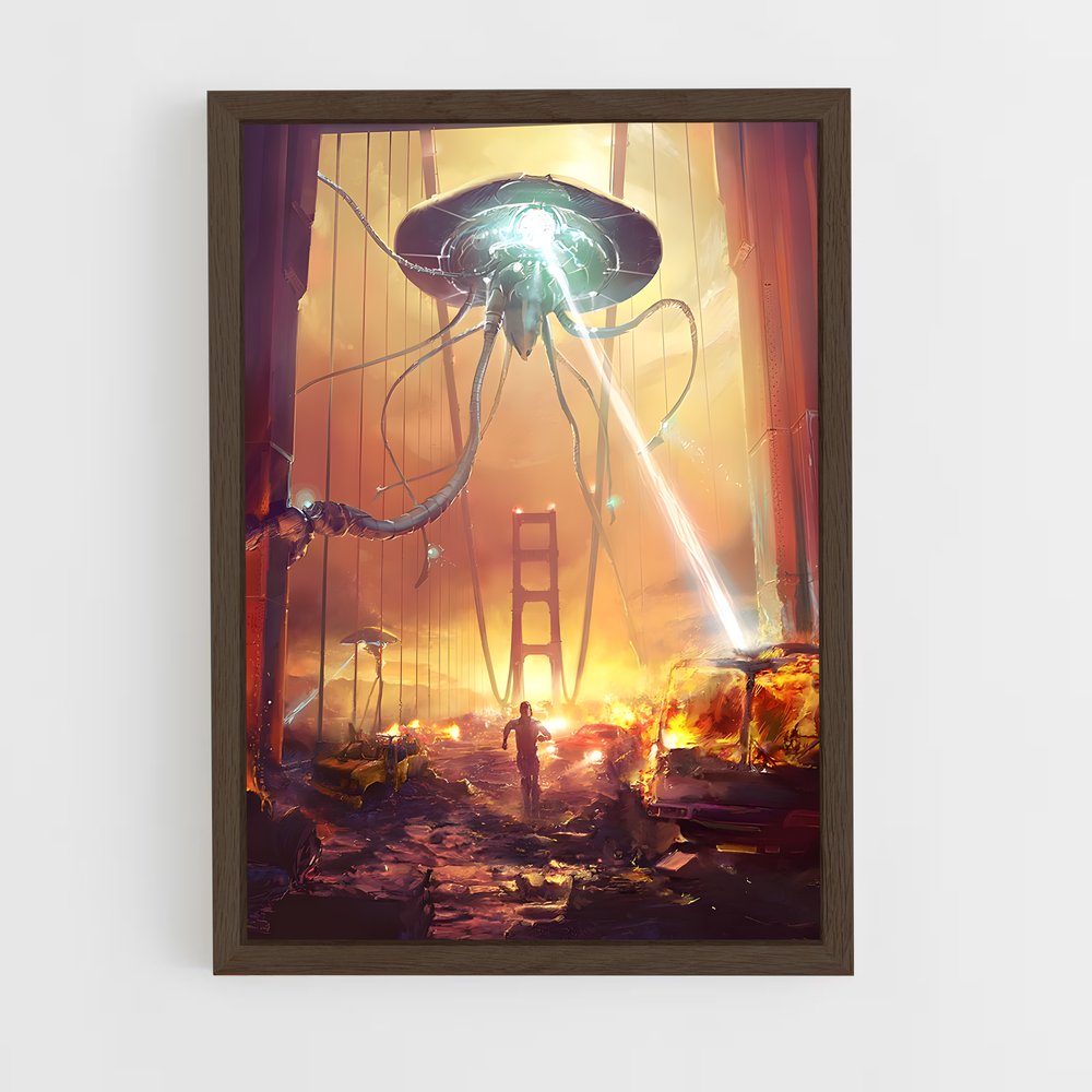 ap-alien invasion-6 cadre Bois foncé
