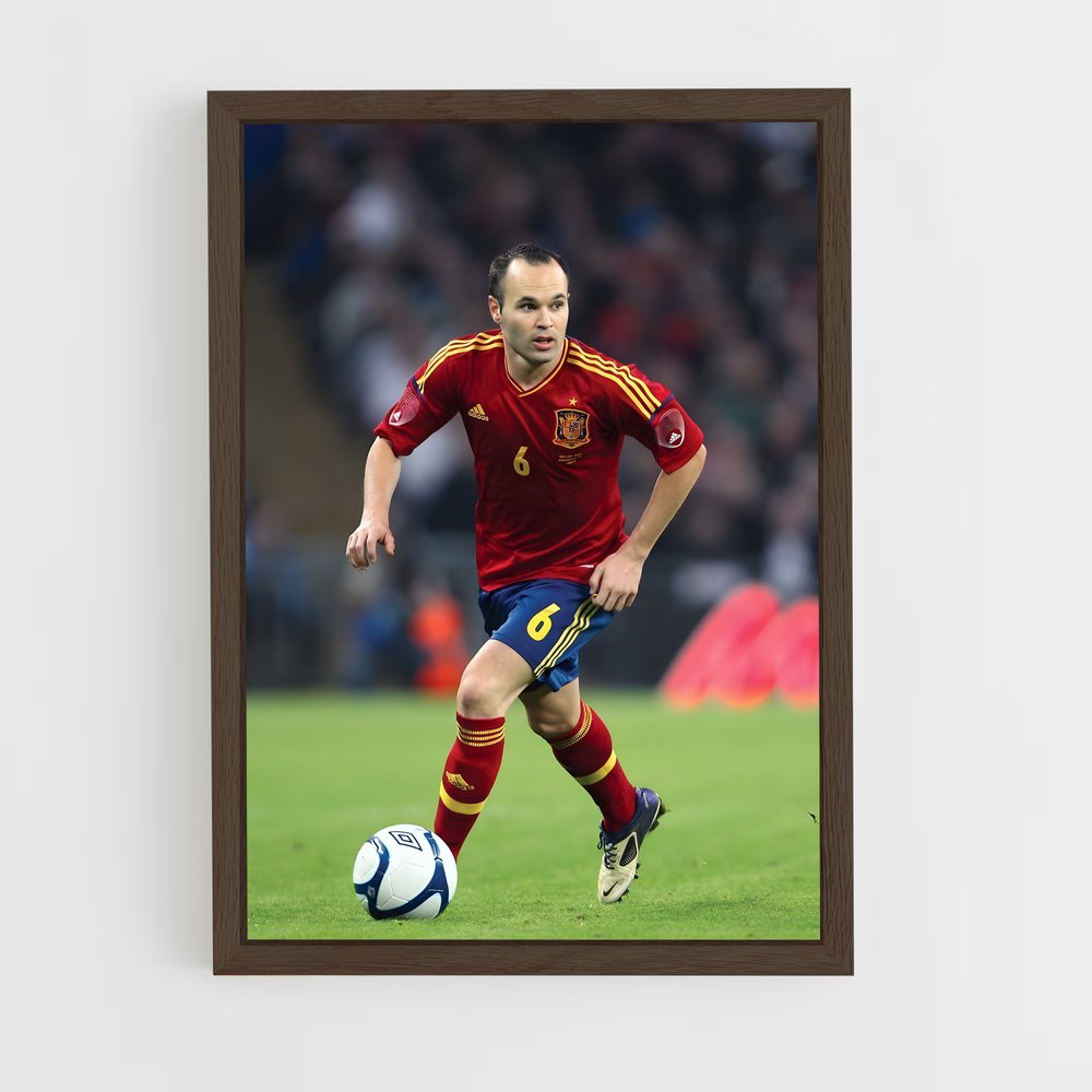 ap-andres iniesta-4 cadre Bois foncé