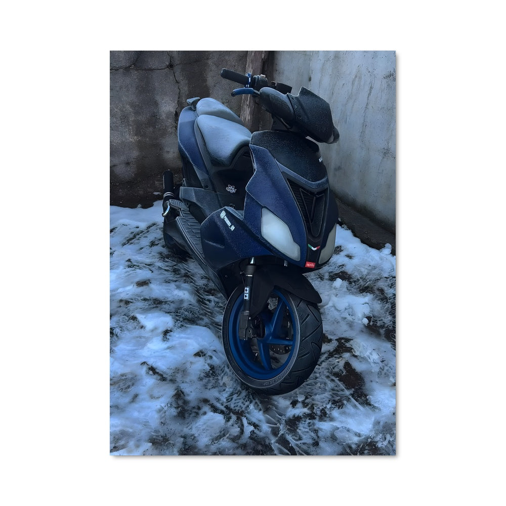 Poster Hiver sur Deux Roues