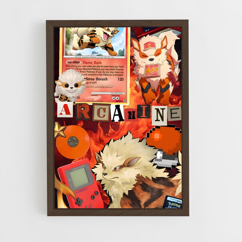 ap-arcanine-3 cadre Bois foncé