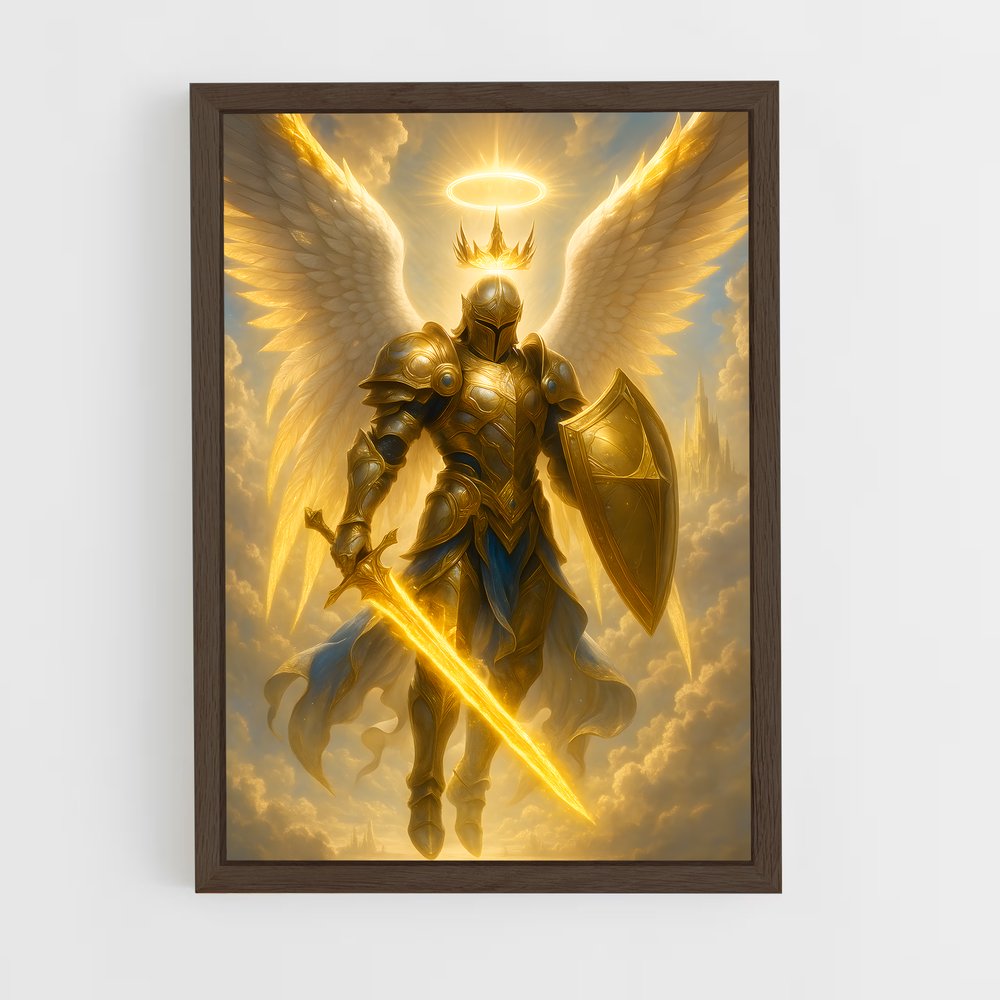 ap-archangel michael-14 cadre Bois foncé