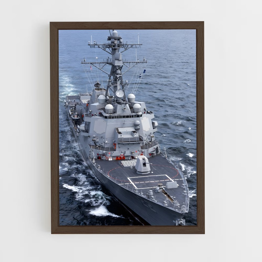 ap-arleigh burke class-5 cadre Bois foncé