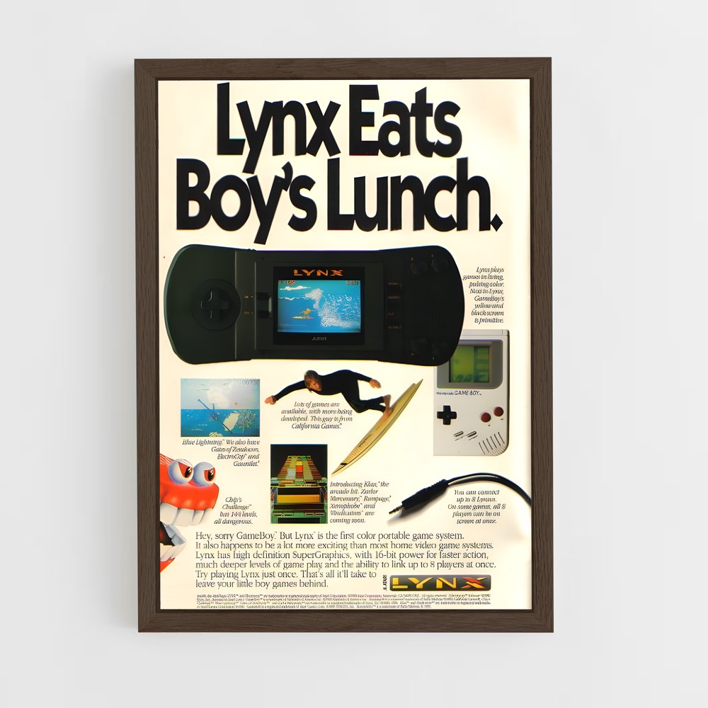 ap-atari lynx-1 cadre Bois foncé