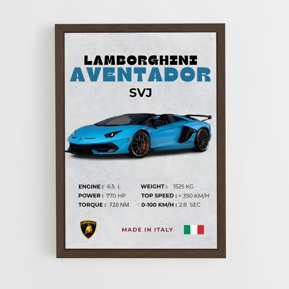 ap-aventador svj-10 cadre Bois foncé