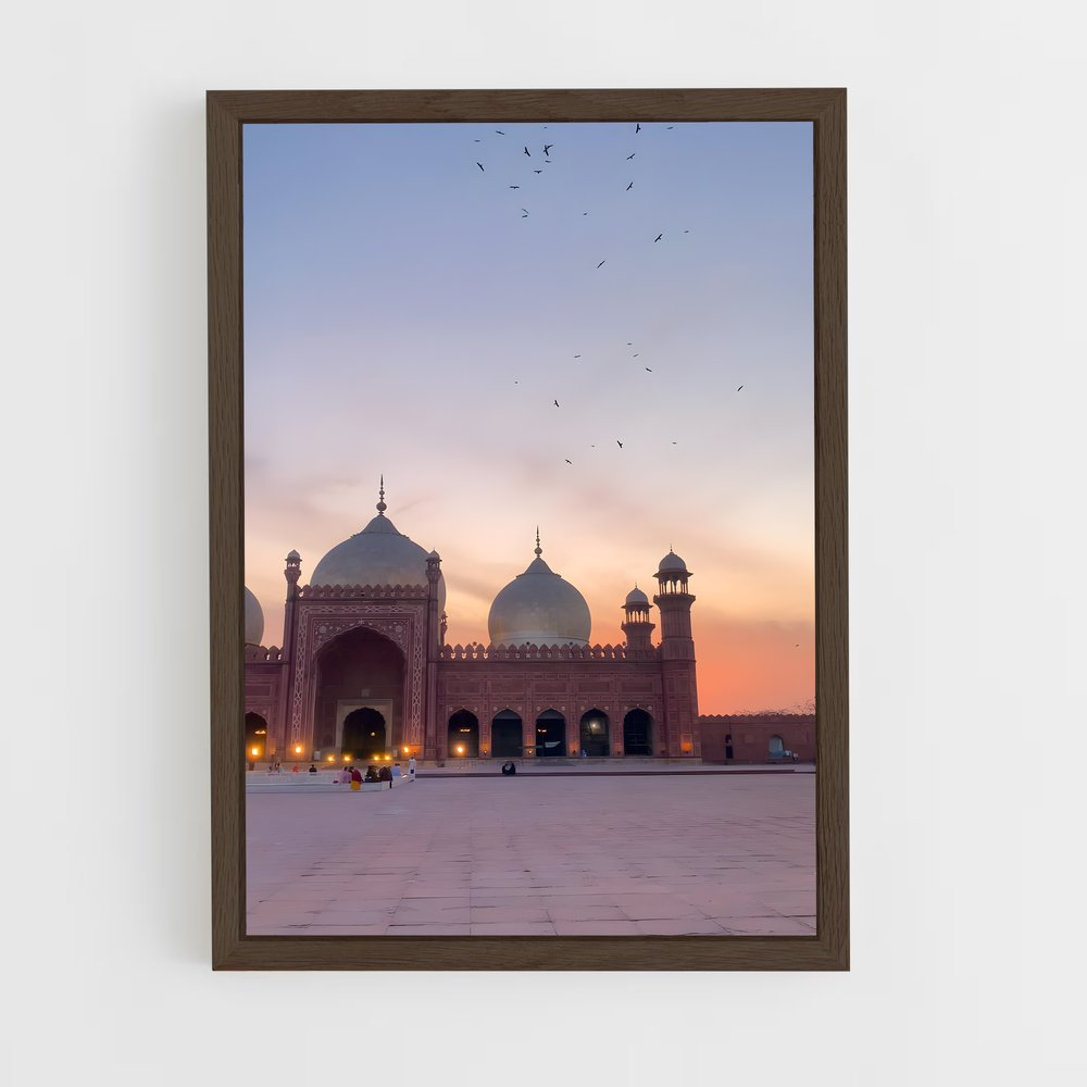 ap-badshahi mosque-4 cadre Bois foncé