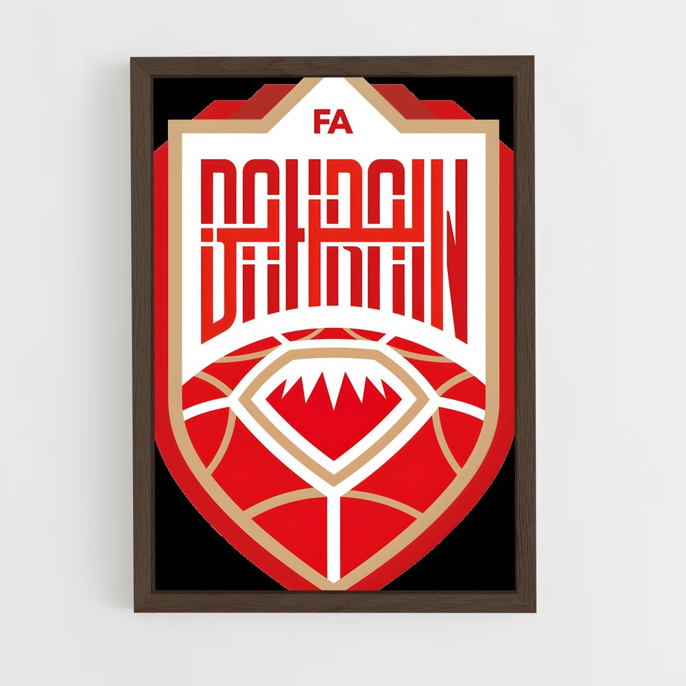 ap-bahrain national football team-1 cadre Bois foncé