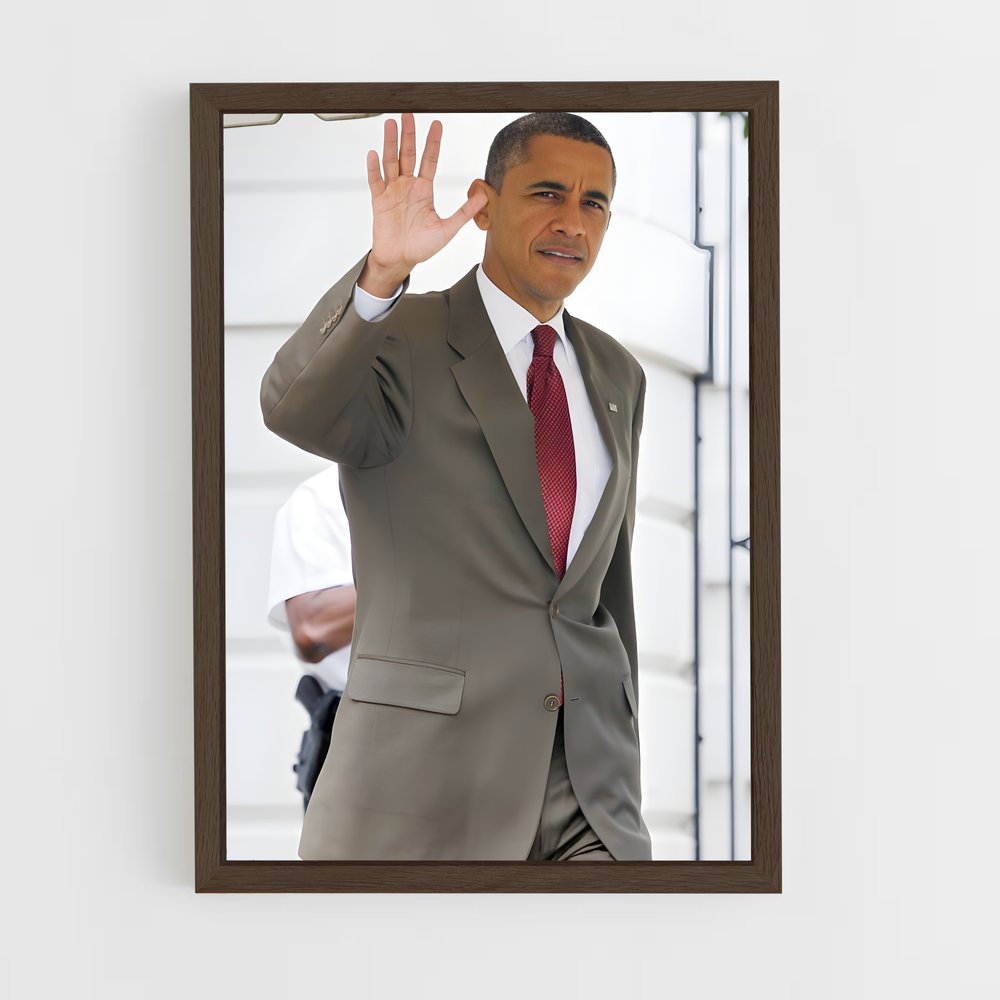 ap-barack obama-2 cadre Bois foncé