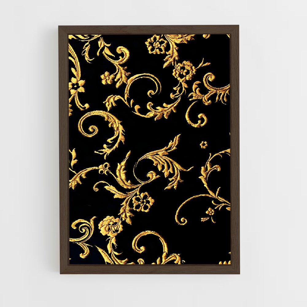 ap-baroque patterns-6 cadre Bois foncé