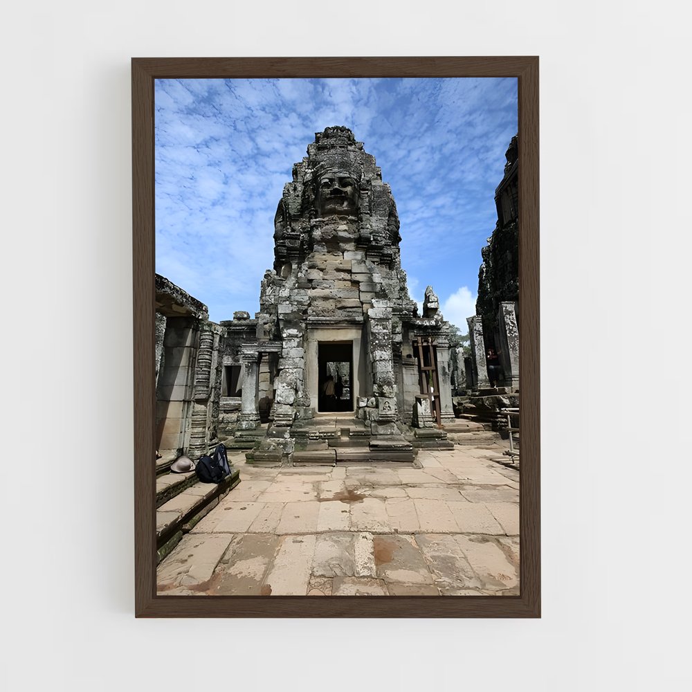 ap-bayon temple-4 cadre Bois foncé