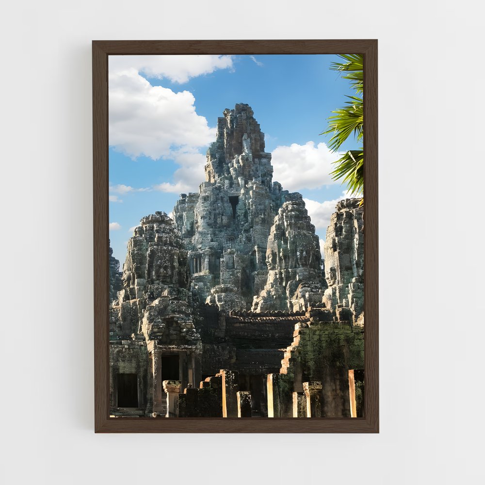 ap-bayon temple-6 cadre Bois foncé