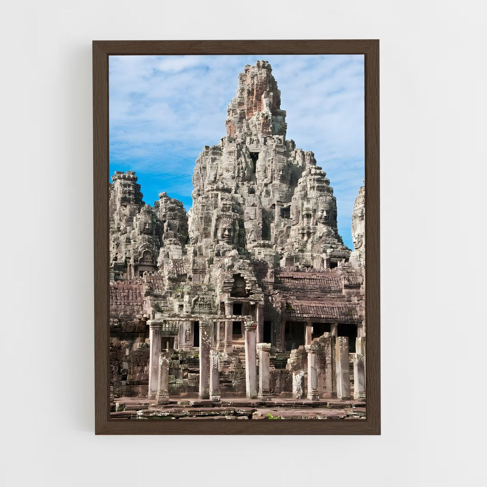 ap-bayon temple-8 cadre Bois foncé