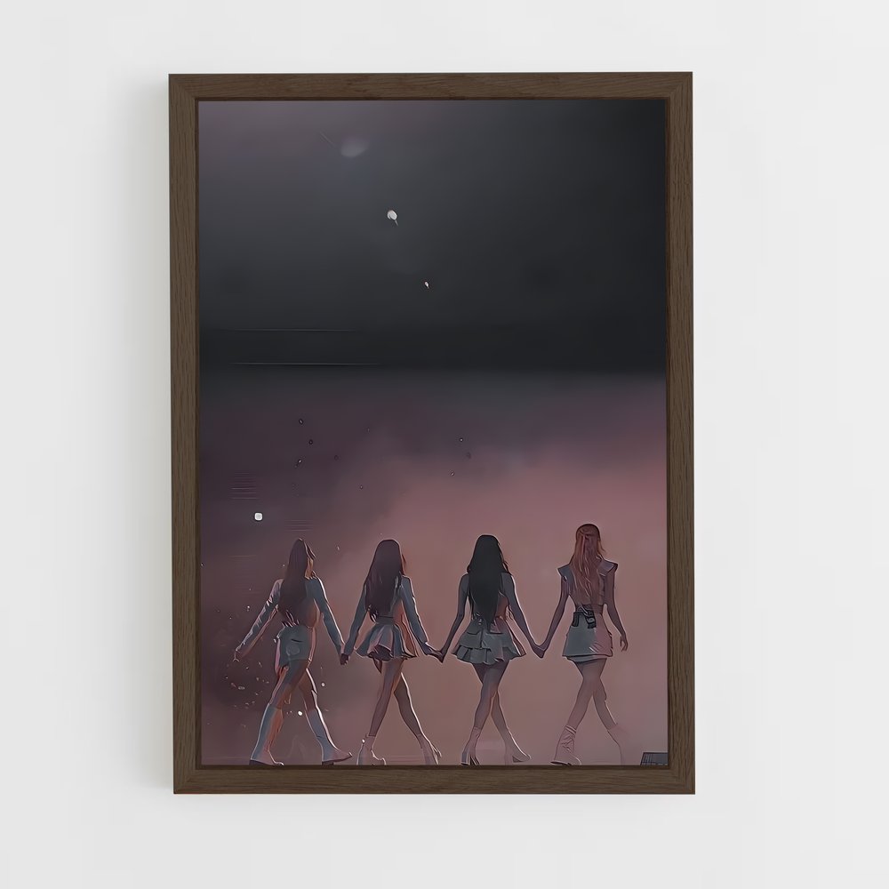 ap-blackpink-3 cadre Bois foncé
