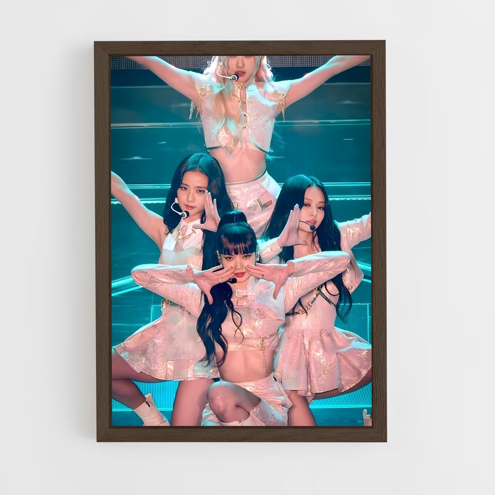 ap-blackpink-4 cadre Bois foncé