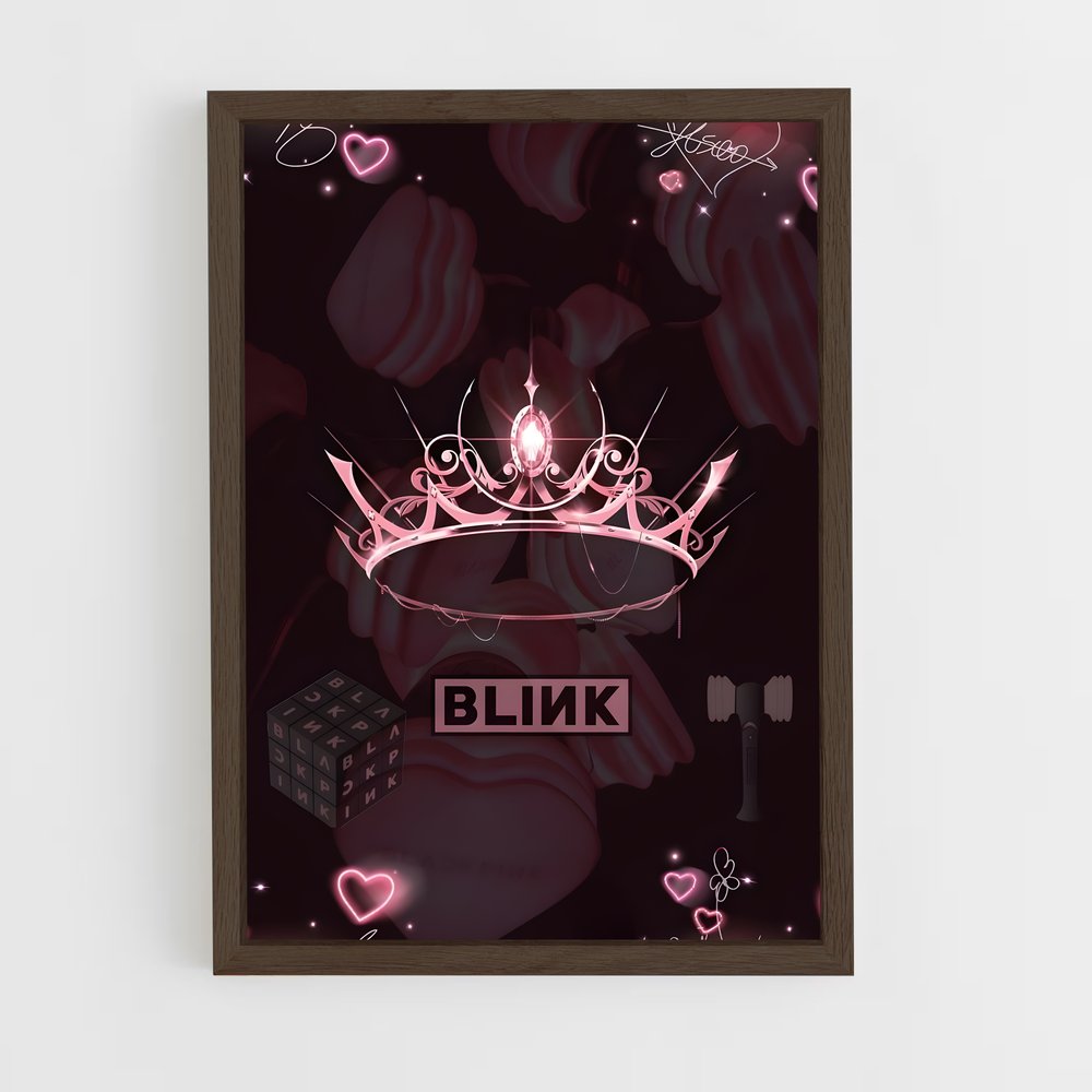 ap-blackpink-5 cadre Bois foncé