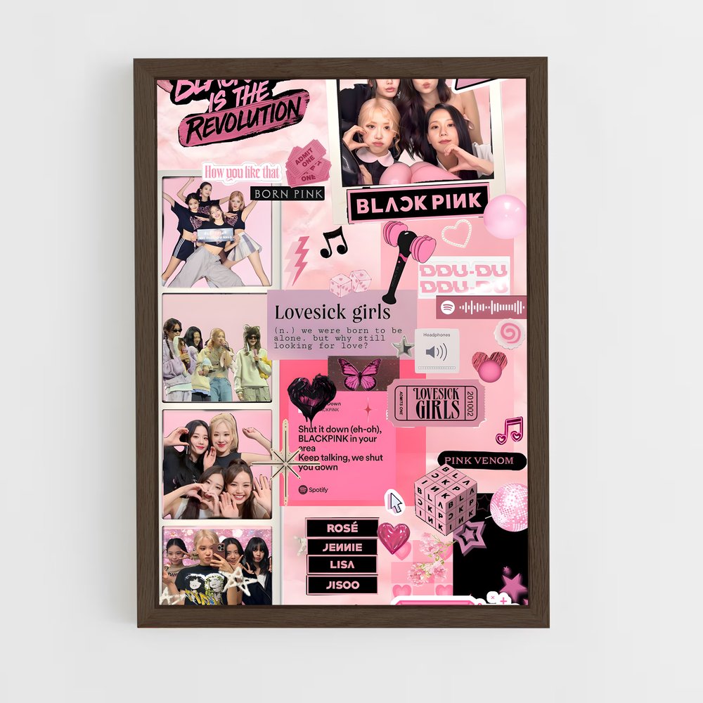 ap-blackpink-6 cadre Bois foncé