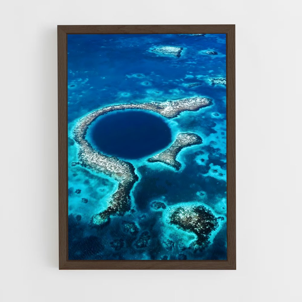 ap-blue hole belize-1 cadre Bois foncé