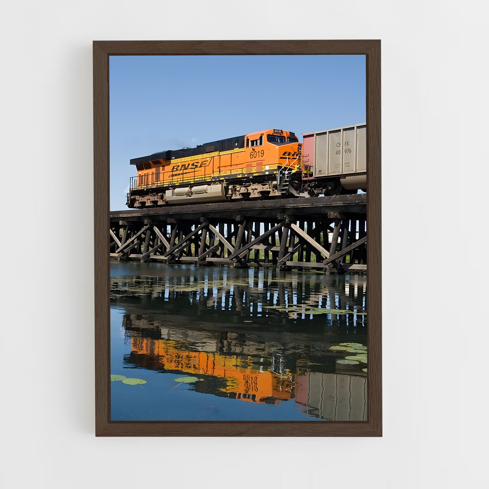 ap-bnsf railway-10 cadre Bois foncé