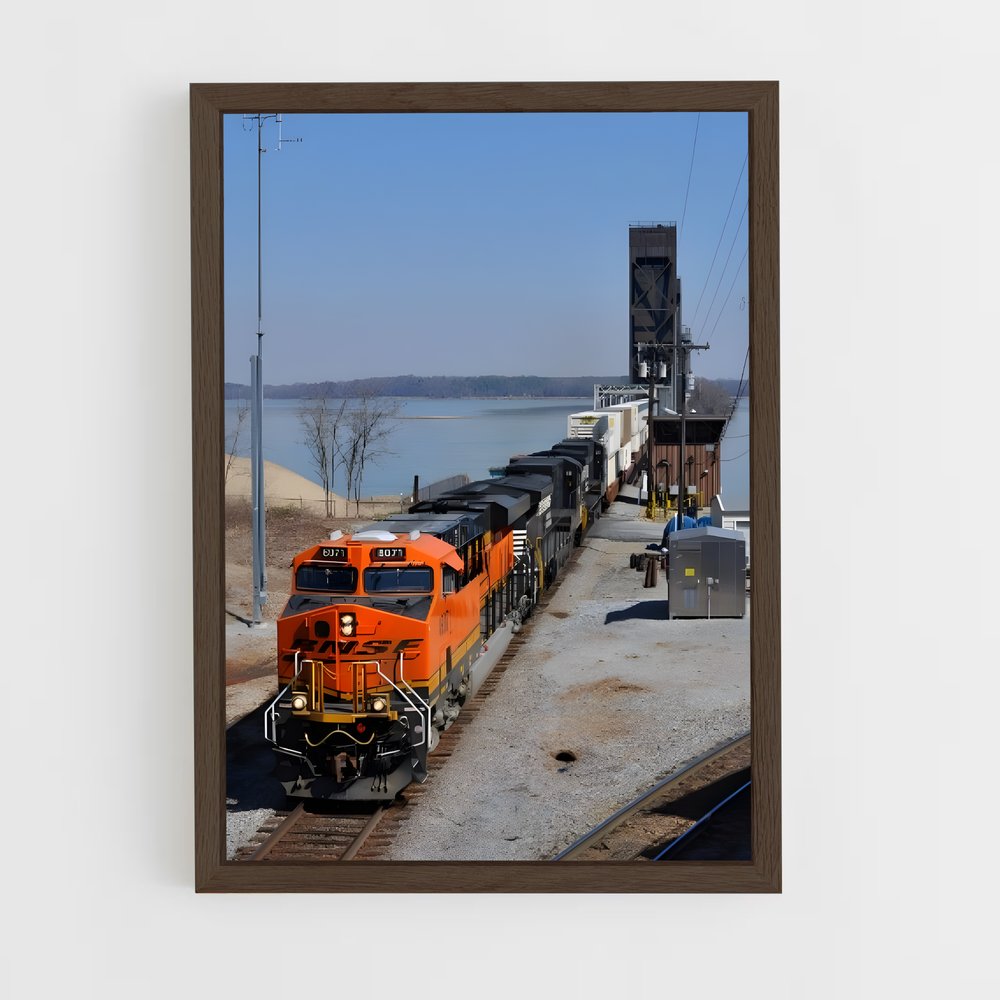 ap-bnsf railway-5 cadre Bois foncé