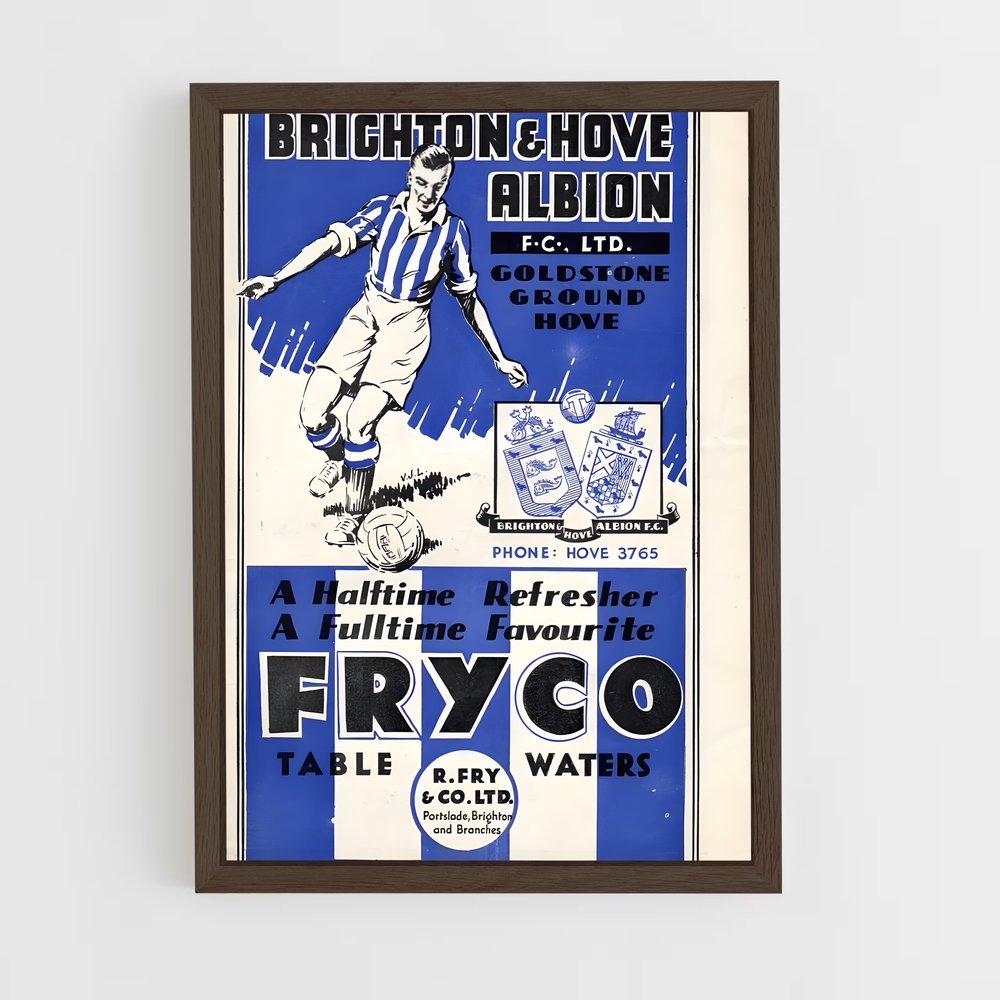 ap-brighton hove albion fc-3 cadre Bois foncé