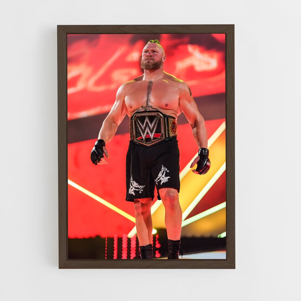 ap-brock lesnar-10 cadre Bois foncé