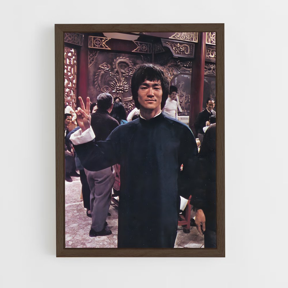 ap-bruce lee-2 cadre Bois foncé