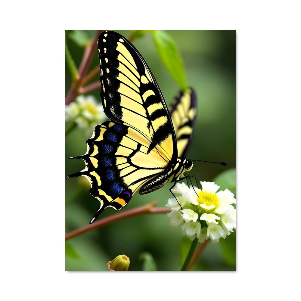 Poster Papillon Fleurissant