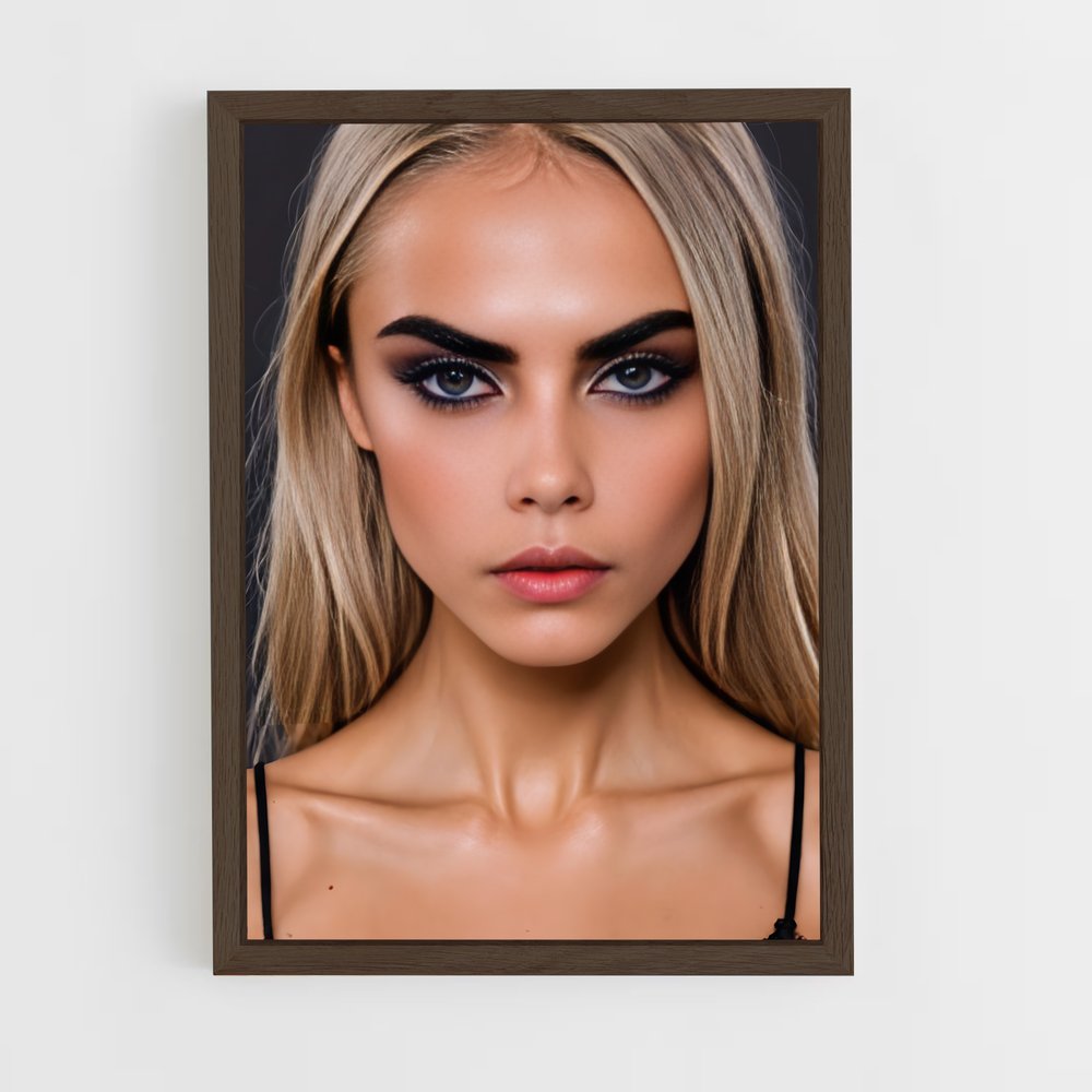 ap-cara delevingne-4 cadre Bois foncé
