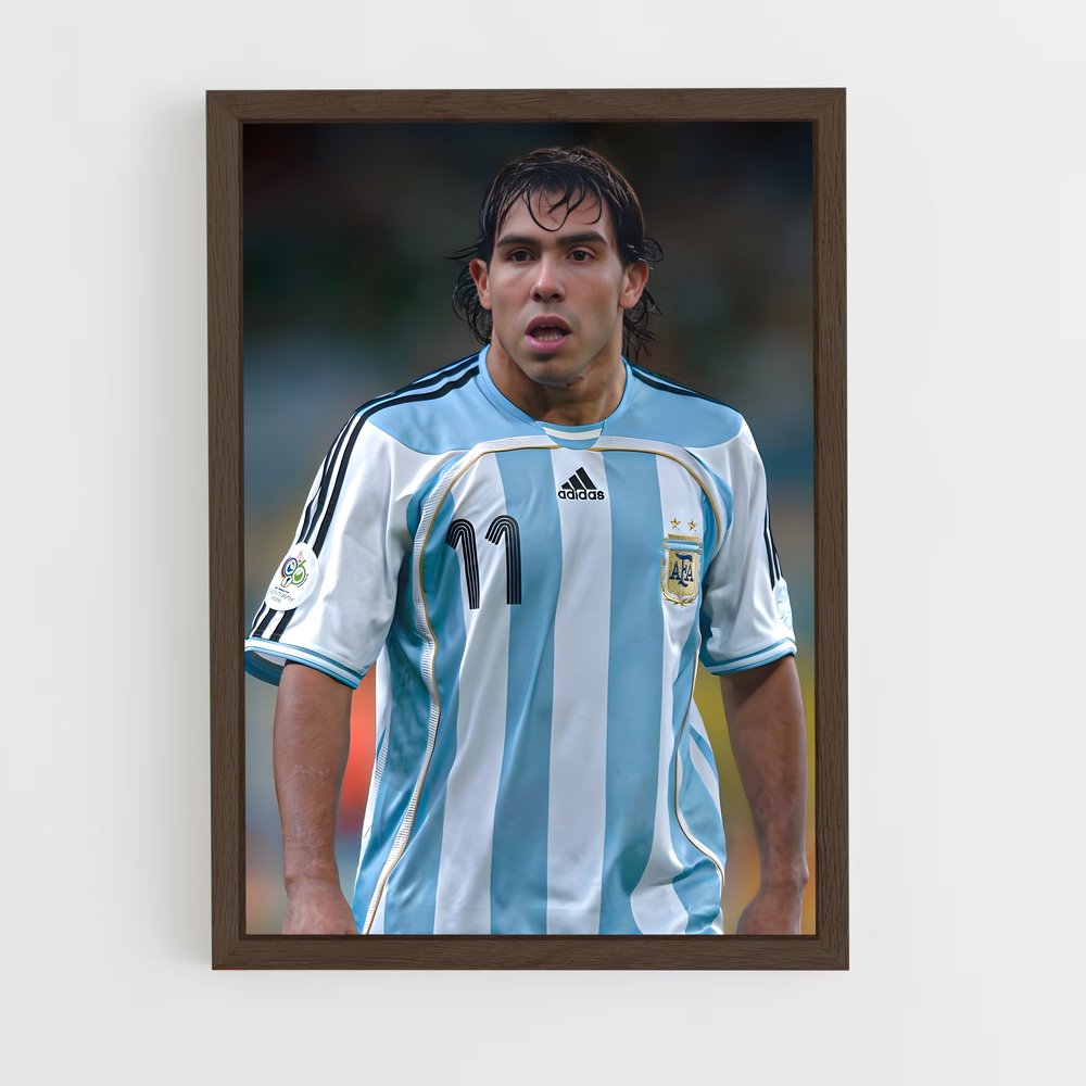 ap-carlos tevez-1 cadre Bois foncé