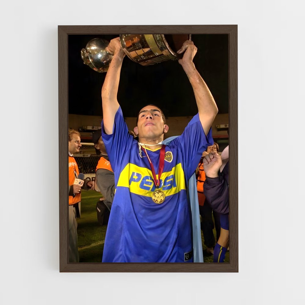 ap-carlos tevez-3 cadre Bois foncé