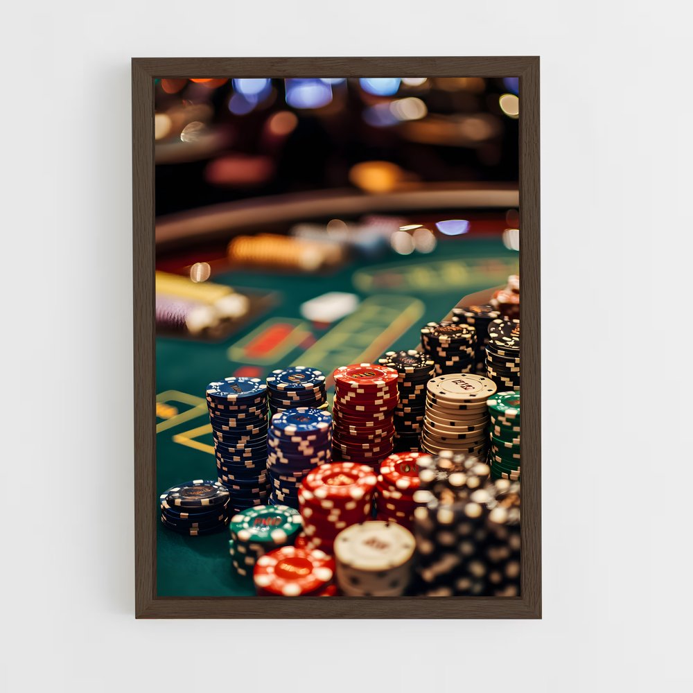 ap-casino chips-1 cadre Bois foncé