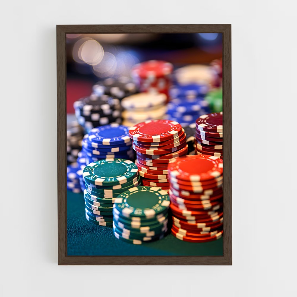 ap-casino chips-3 cadre Bois foncé