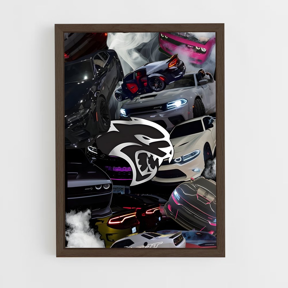 ap-challenger srt hellcat-3 cadre Bois foncé