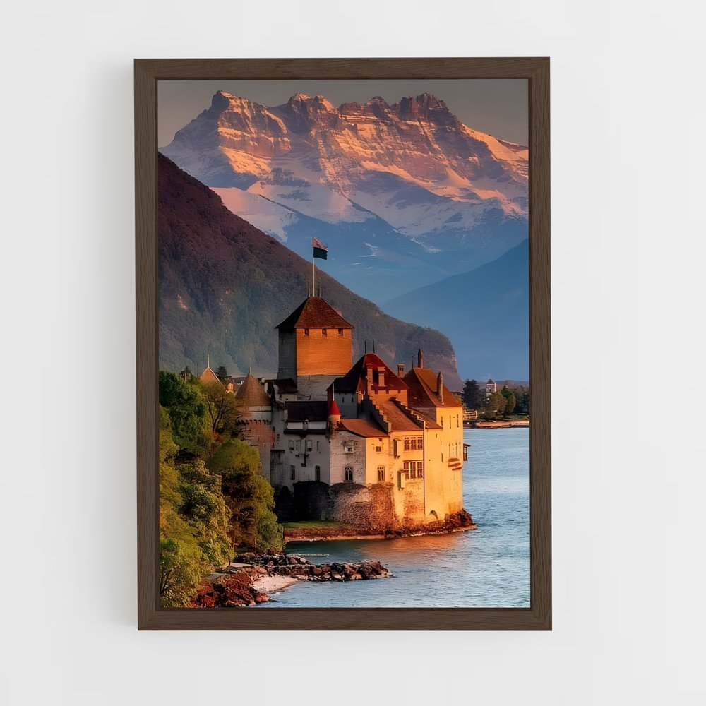 ap-chillon castle-2 cadre Bois foncé