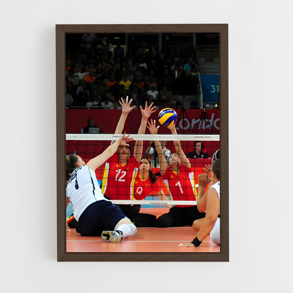 ap-china national volleyball team-2 cadre Bois foncé