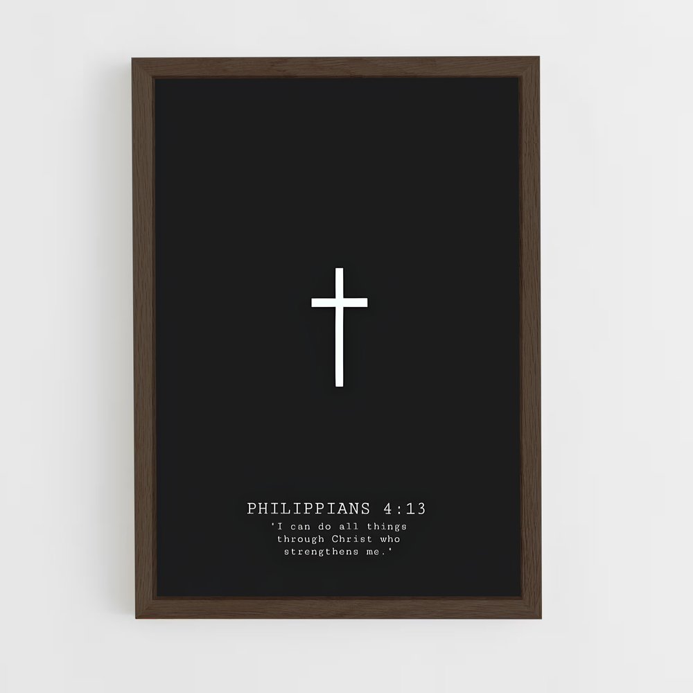 ap-christian cross-9 cadre Bois foncé