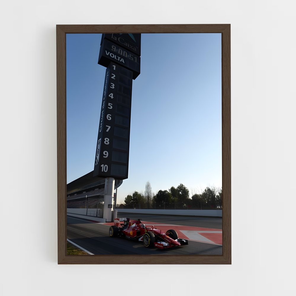 ap-circuit de barcelona-catalunya-5 cadre Bois foncé