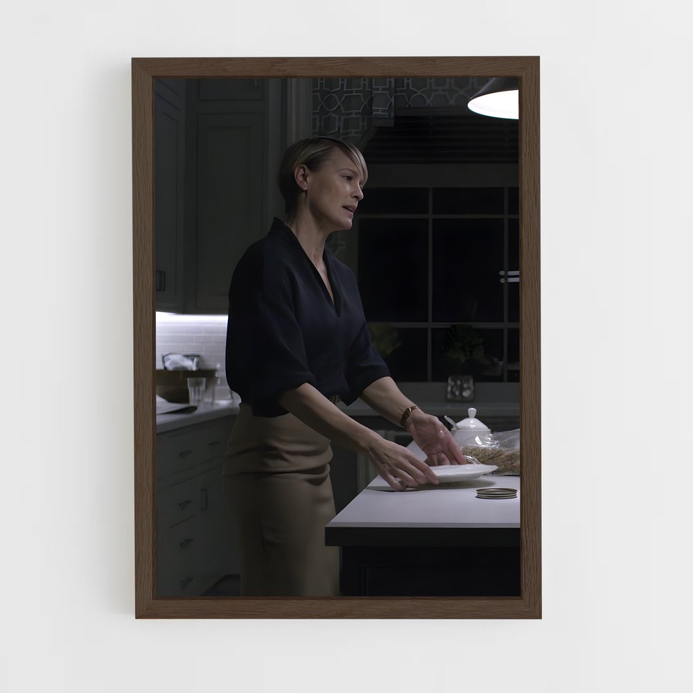 ap-claire underwood-8 cadre Bois foncé