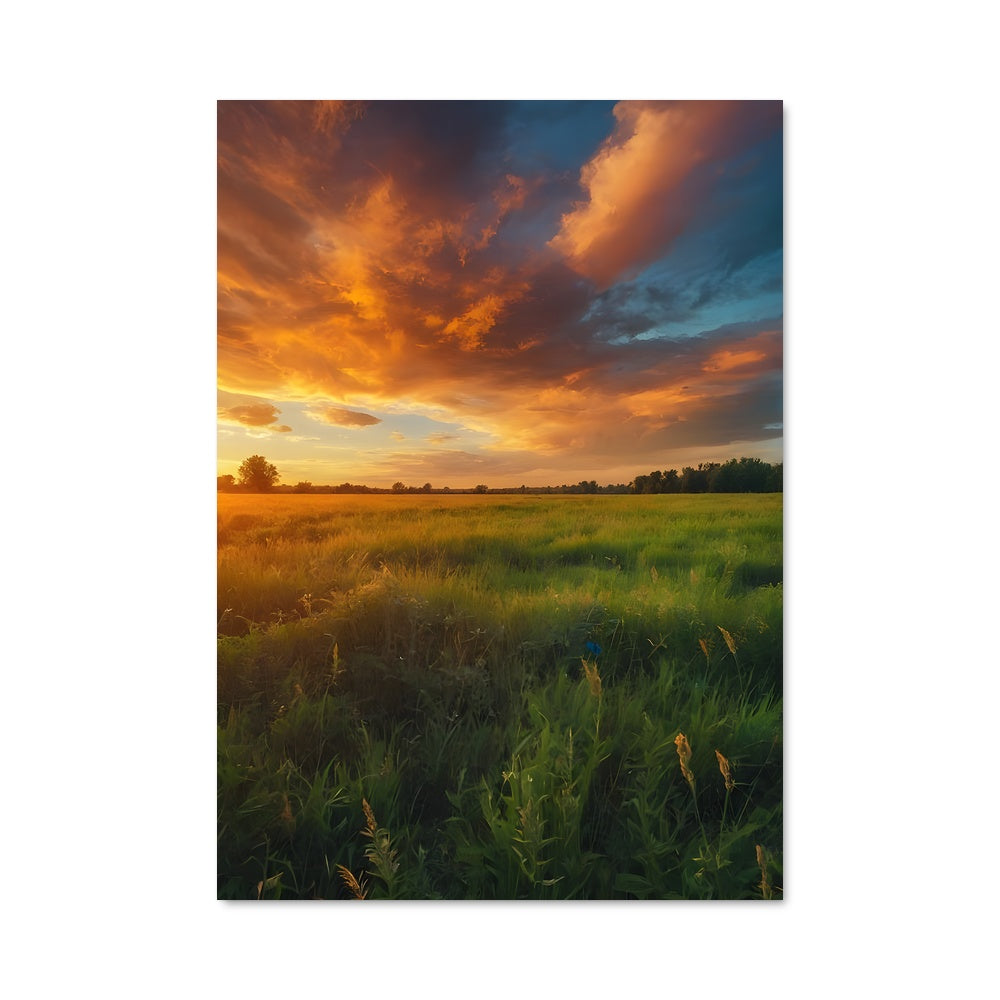 Poster Crépuscule Champêtre