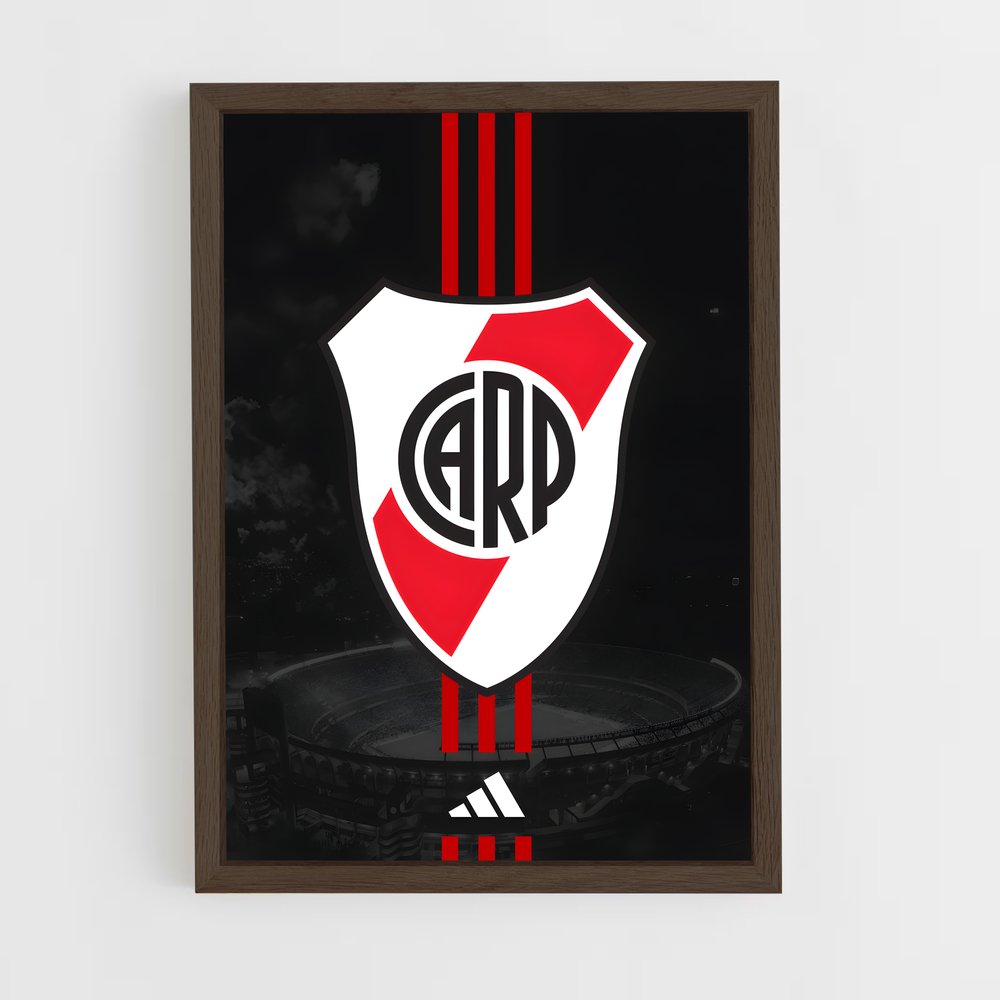 ap-club atletico river plate-10 cadre Bois foncé