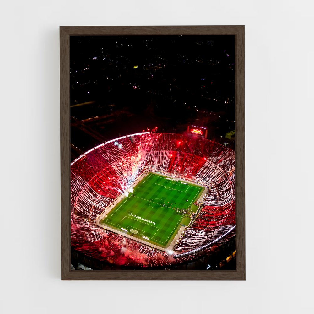 ap-club atletico river plate-16 cadre Bois foncé