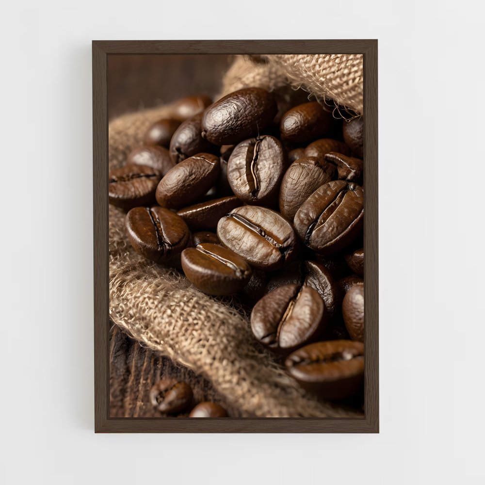ap-coffee beans-3 cadre Bois foncé