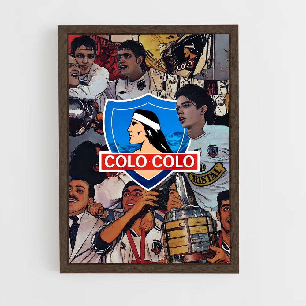 ap-colo colo chile football club-4 cadre Bois foncé
