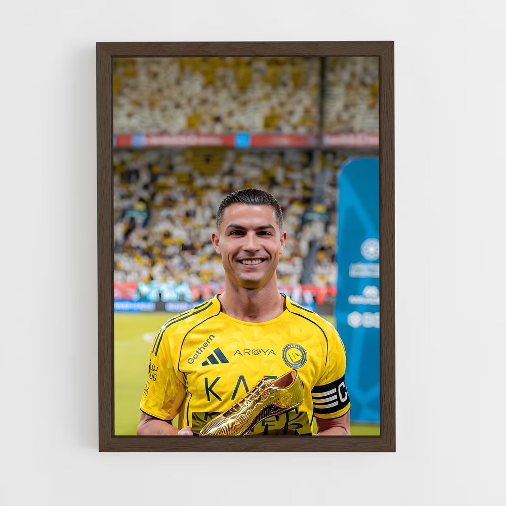 ap-cristiano ronaldo-11 cadre Bois foncé