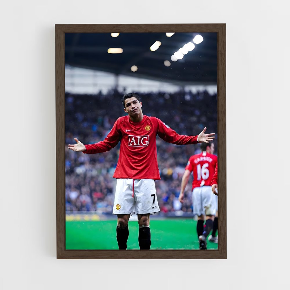 ap-cristiano ronaldo-14 cadre Bois foncé