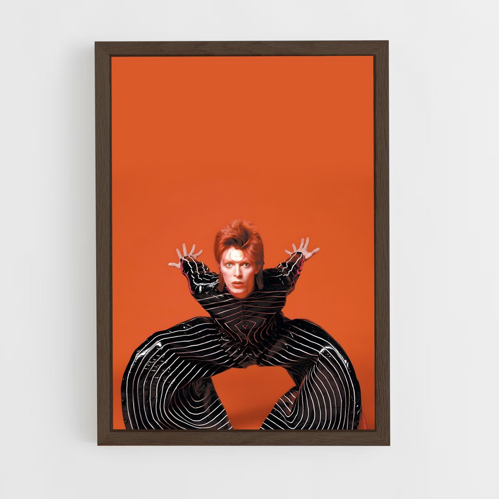 ap-david bowie-9 cadre Bois foncé